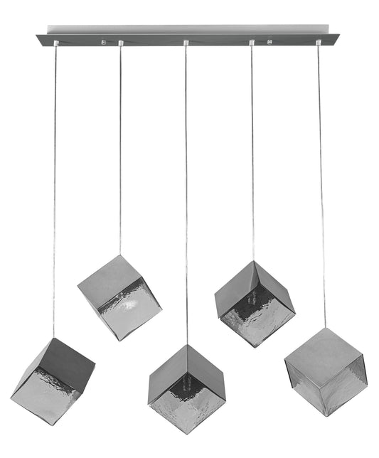 PDC 4021-5 CR # ΡΑΓΑ 5/Φ KYBOI ΜΕΤΑΛΛΟ + ΔΙΑΦΑΝΟ ΓΥΑΛΙ 5xG9 87x18x100