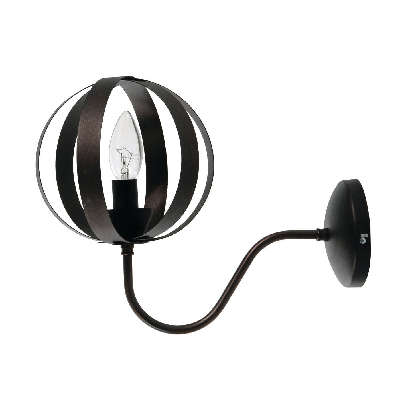 WLA 217 B ΑΠΛΙΚΑ ΜΠΡΑΤΣΟ ΚΑΜΠΥΛΩΤΟ ΣΚΟΥΡΙΑ 1/Φ ΛΑΜΕΣ ΜΠΑΛΑ 1xΕ14 33x27εκ