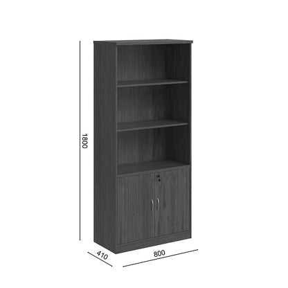 Fesialo Wenge Professional Office Bookcase 80x40x180