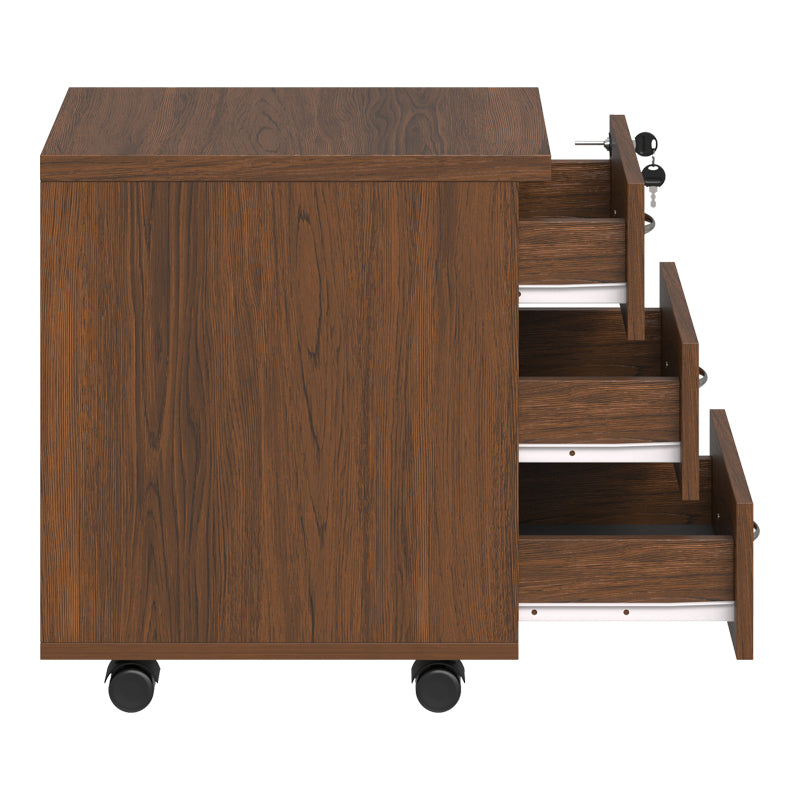 Fesialo Wenge Professional Rolling Chest of Drawers 39x47x52.5