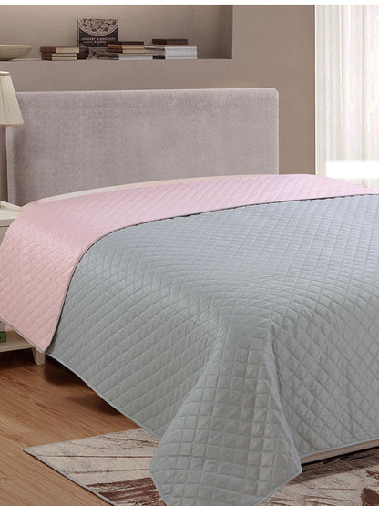 Κουβερλί Fiber Grey/Pink Μονό 160x220εκ