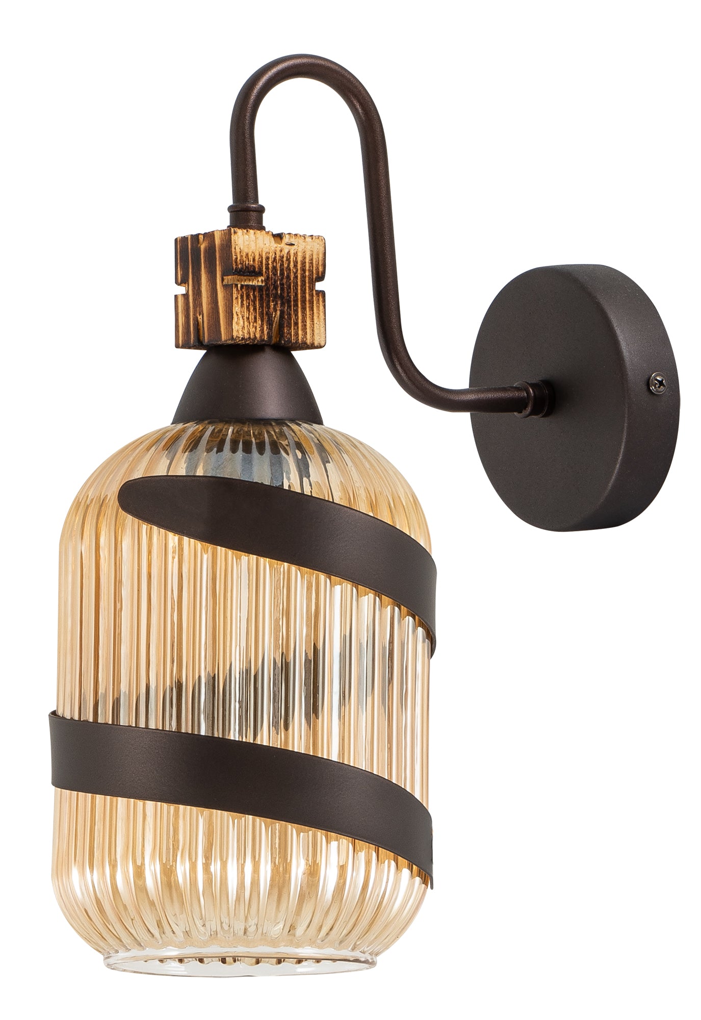 WLA 136 ΗΝ ΑΠΛΙΚΑ ΡΟΥΣΤΙΚ ΜΕ ΛΑΜΑ ΓΥΑΛΙ ΜΕΛΙ 1xΕ27 40W 13x23x33