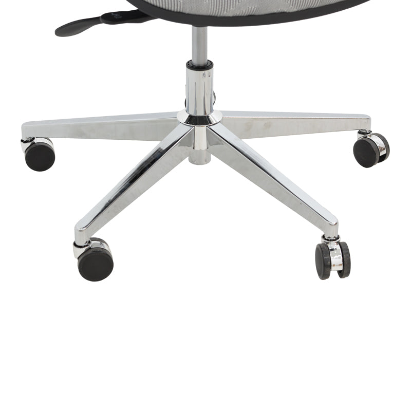 Καρέκλα Γραφείου Διευθυντή Karlo Λευκό-Μαύρο Mesh Ύφασμα 72x70x112