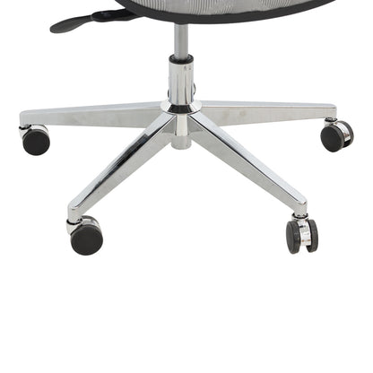 Καρέκλα Γραφείου Διευθυντή Karlo Λευκό-Μαύρο Mesh Ύφασμα 72x70x112