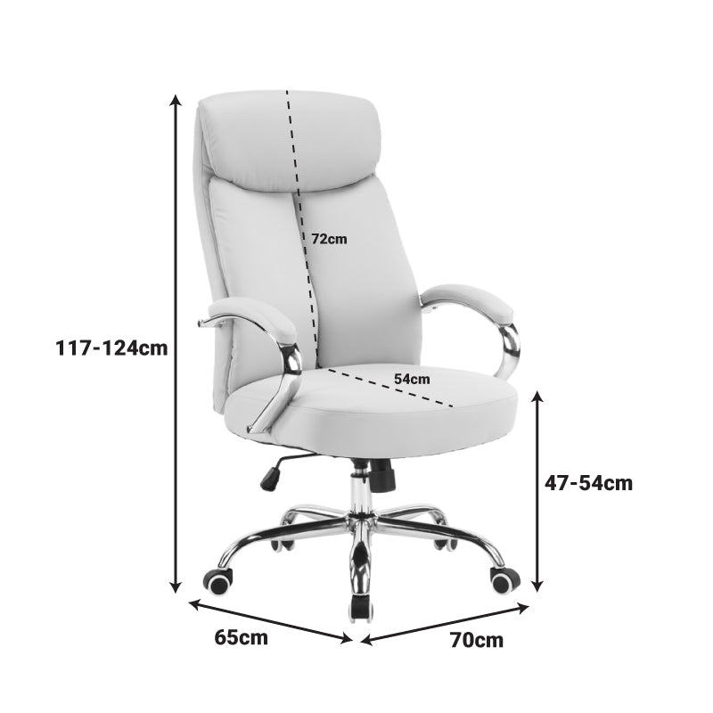 Καρέκλα Γραφείου Διευθυντή Venza PU σε Μαύρη Απόχρωση 70x65x117-124