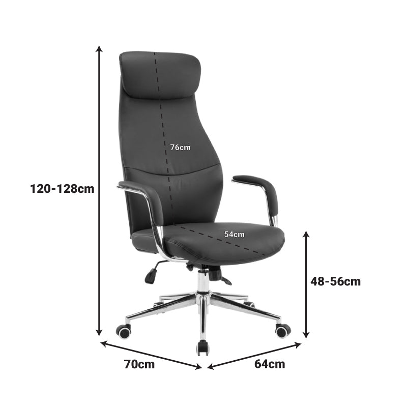 Καρέκλα Γραφείου Διευθυντή Ferka PU σε Πράσινη Απόχρωση 64x71x120-128