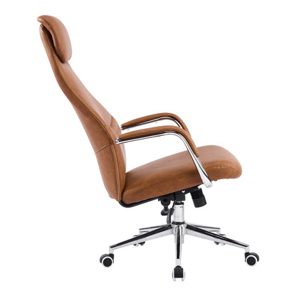 Καρέκλα Γραφείου Διευθυντή Ferka Καφέ PU 64x71x120-128