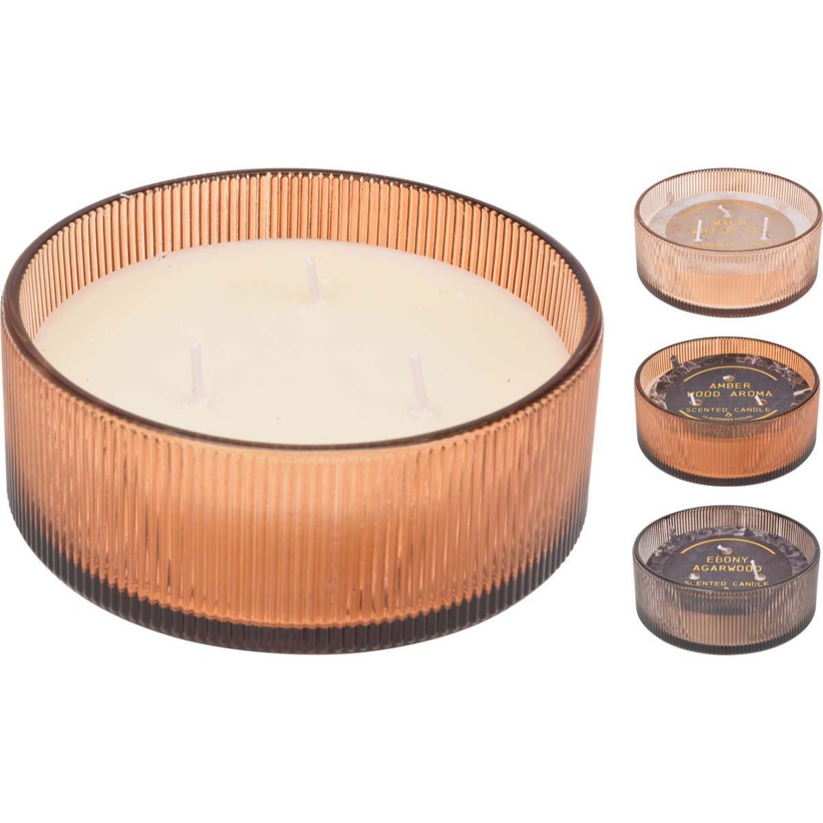 Κερί Αρωματικό σε Γυαλί 13x13x6 3 Σχδ