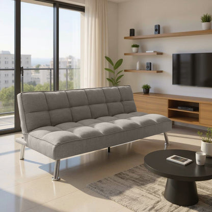 Καναπές-Κρεβάτι Rebel 3θέσιος με Ύφασμα Γκρι 189x92x82