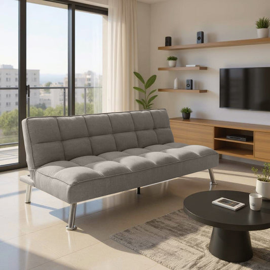 Καναπές-Κρεβάτι Rebel 3θέσιος με Ύφασμα Γκρι 189x92x82