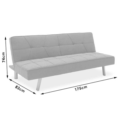 Καναπές-Κρεβάτι Travis 3Θέσιος Με Ύφασμα Ανθρακί 175X83X74