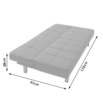 Καναπές-Κρεβάτι Travis 3Θέσιος Με Ύφασμα Ανοικτό Μπλε 175X83X74