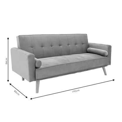 Καναπές-Κρεβάτι Success 3Θέσιος Βελούδο Γκρι 190X80X84
