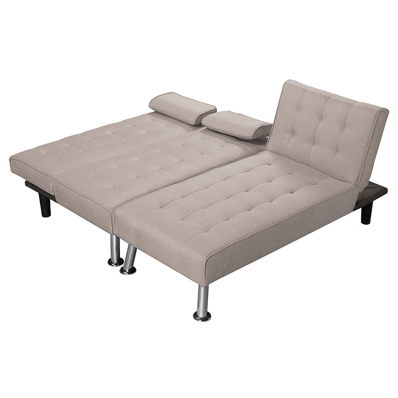 Γωνιακός Καναπές-Κρεβάτι Αριστερή Γωνία Brisk Καφέ-Γκρι Ύφασμα 200X146X75