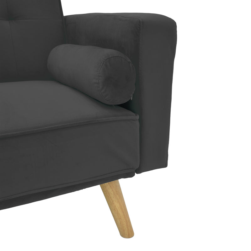 Καναπές-Κρεβάτι Success 3θέσιος Βελούδο Ύφασμα σε Ανθρακί Απόχρωση 190x80x84