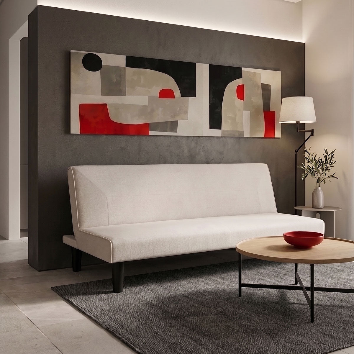 Καναπές Κρεβάτι Kedran 3θέσιος Μπεζ Ύφασμα 166x75,5x70