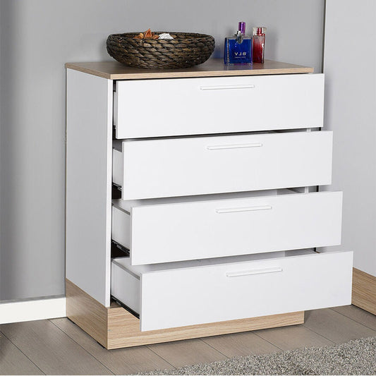 Συρταριέρα Pelita σε Λευκή-Oak Απόχρωση 72x40x88