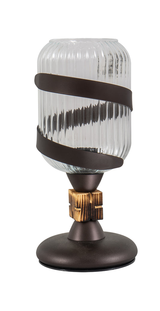 TLA 136 TR ΠΟΡΤΑΤΙΦ ΡΟΥΣΤΙΚ ΜΕ ΛΑΜΑ ΚΑΙ ΔΙΑΦΑΝΟ ΓΥΑΛΙ 1xE27 40W Φ15x33