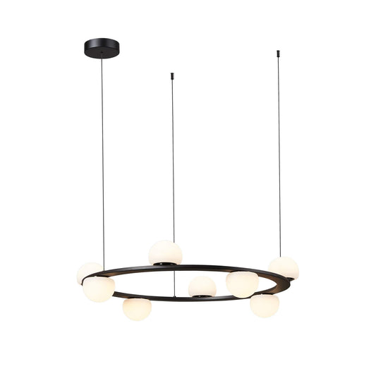 PDC 565-8 ΠΟΛΥΦΩΤΟ 8/Φ LED ΜΑΥΡΟ ΜΕ ΓΛΟΜΠΟΥΣ 8x7W 3000K 3300 LUM Φ90x100