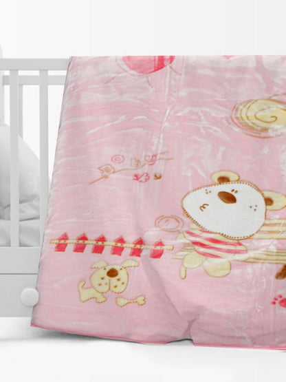 Κουβέρτα Βελουτέ Κούνιας 1000 Pink 110x140εκ