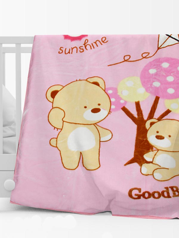 Κουβέρτα Βελουτέ Κούνιας 682 Pink 110x140εκ