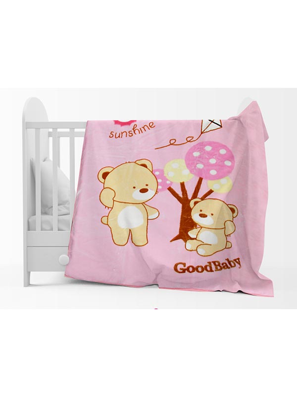 Κουβέρτα Βελουτέ Κούνιας 682 Pink 110x140εκ