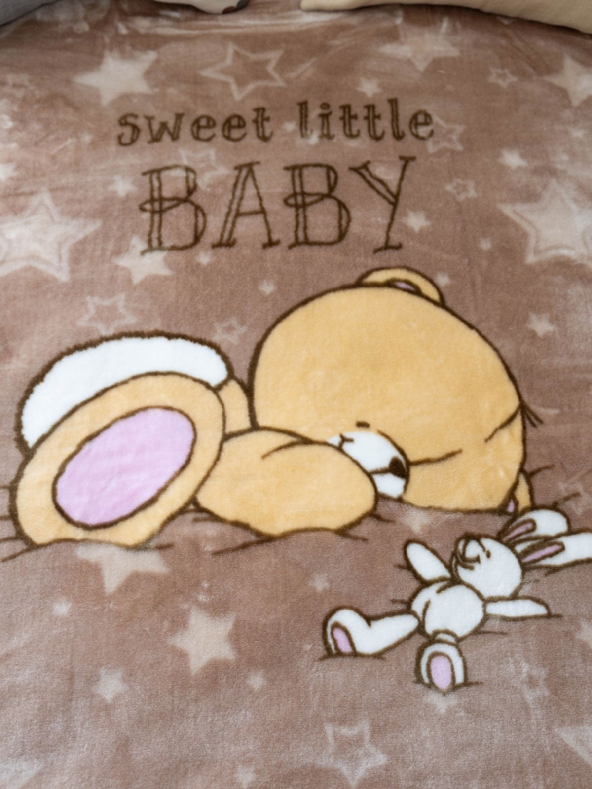 Κουβέρτα Βελουτέ Κούνιας 1550 Brown 110x140εκ