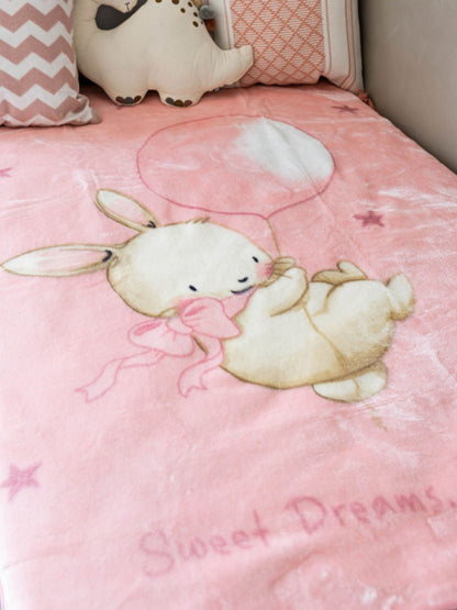 Κουβέρτα Βελουτέ Κούνιας 1545 Pink 110x140εκ