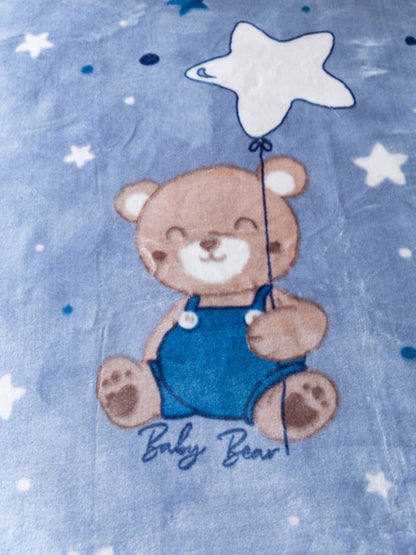 Κουβέρτα Βελουτέ Κούνιας 1571 Blue 110x140εκ