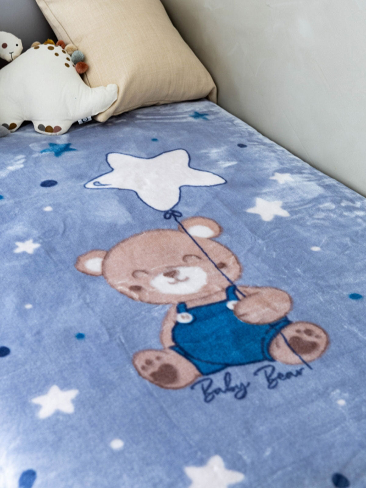 Κουβέρτα Βελουτέ Κούνιας 1571 Blue 110x140εκ