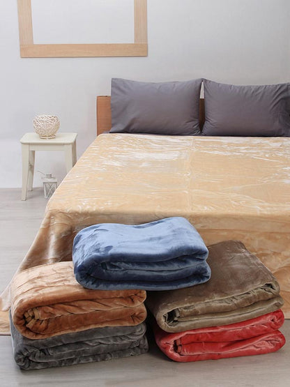 Κουβέρτα Βελούδινη Iris Coral Υπέρδιπλη 220x240εκ