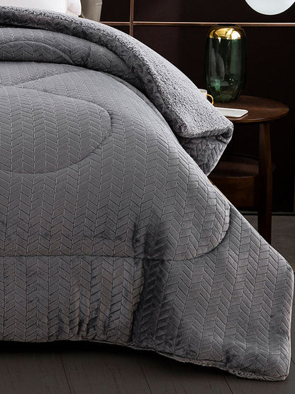 Κουβερτοπάπλωμα Neda Grey Υπέρδιπλο 220x240εκ