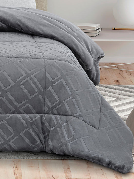 Κουβερτοπάπλωμα Klelia Light Grey Υπέρδιπλο 220x240εκ