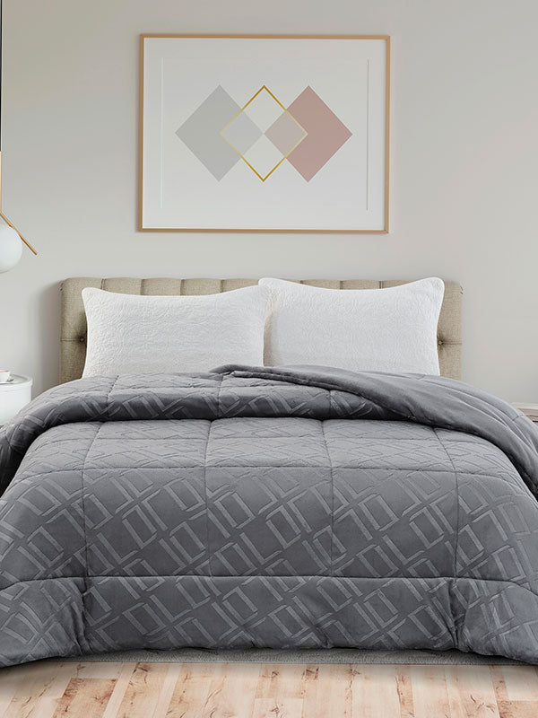 Κουβερτοπάπλωμα Klelia Light Grey Υπέρδιπλο 220x240εκ