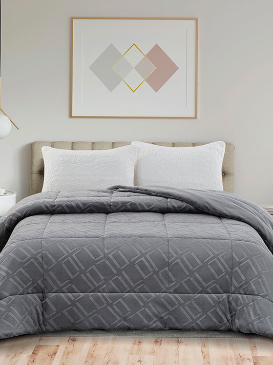 Κουβερτοπάπλωμα Klelia Light Grey Υπέρδιπλο 220x240εκ