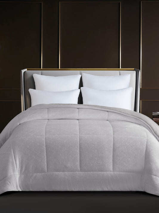 Κουβερτοπάπλωμα Dalia Light Grey Υπέρδιπλο 220x240εκ