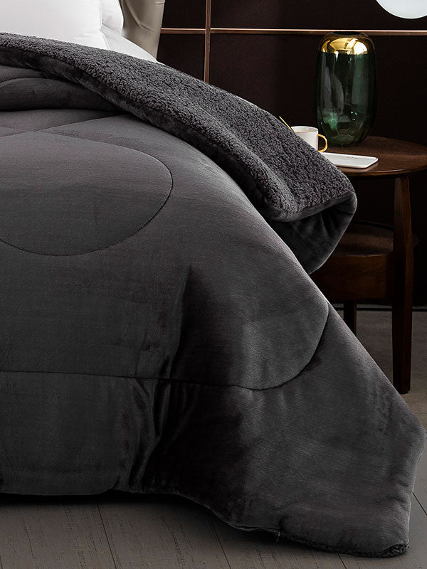 Κουβερτοπάπλωμα Coral Anthracite Υπέρδιπλο 220x240εκ