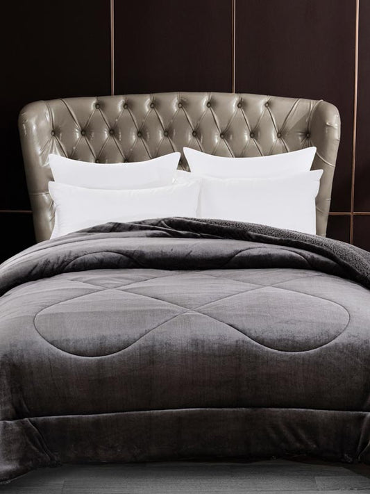 Κουβερτοπάπλωμα Coral Anthracite Υπέρδιπλο 220x240εκ