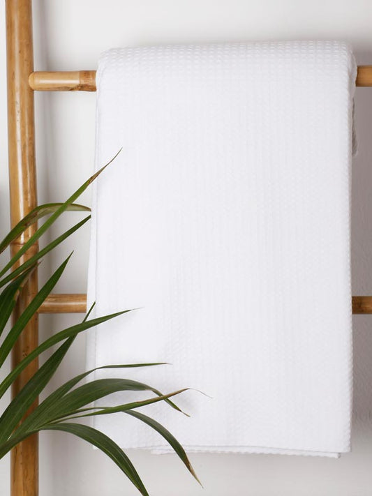 Κουβέρτα Πικέ Cotton White Υπέρδιπλη 230x265εκ