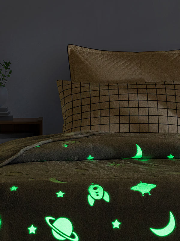 Κουβέρτα Φωσφοριζέ Αγκαλιάς Space Blue 80x90εκ