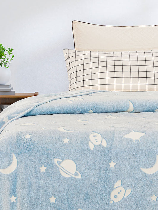 Κουβέρτα Φωσφοριζέ Αγκαλιάς Space Blue 80x90εκ