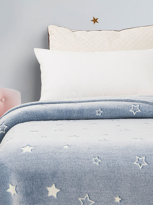 Κουβέρτα Φωσφοριζέ Αγκαλιάς Stars Blue 80x90εκ