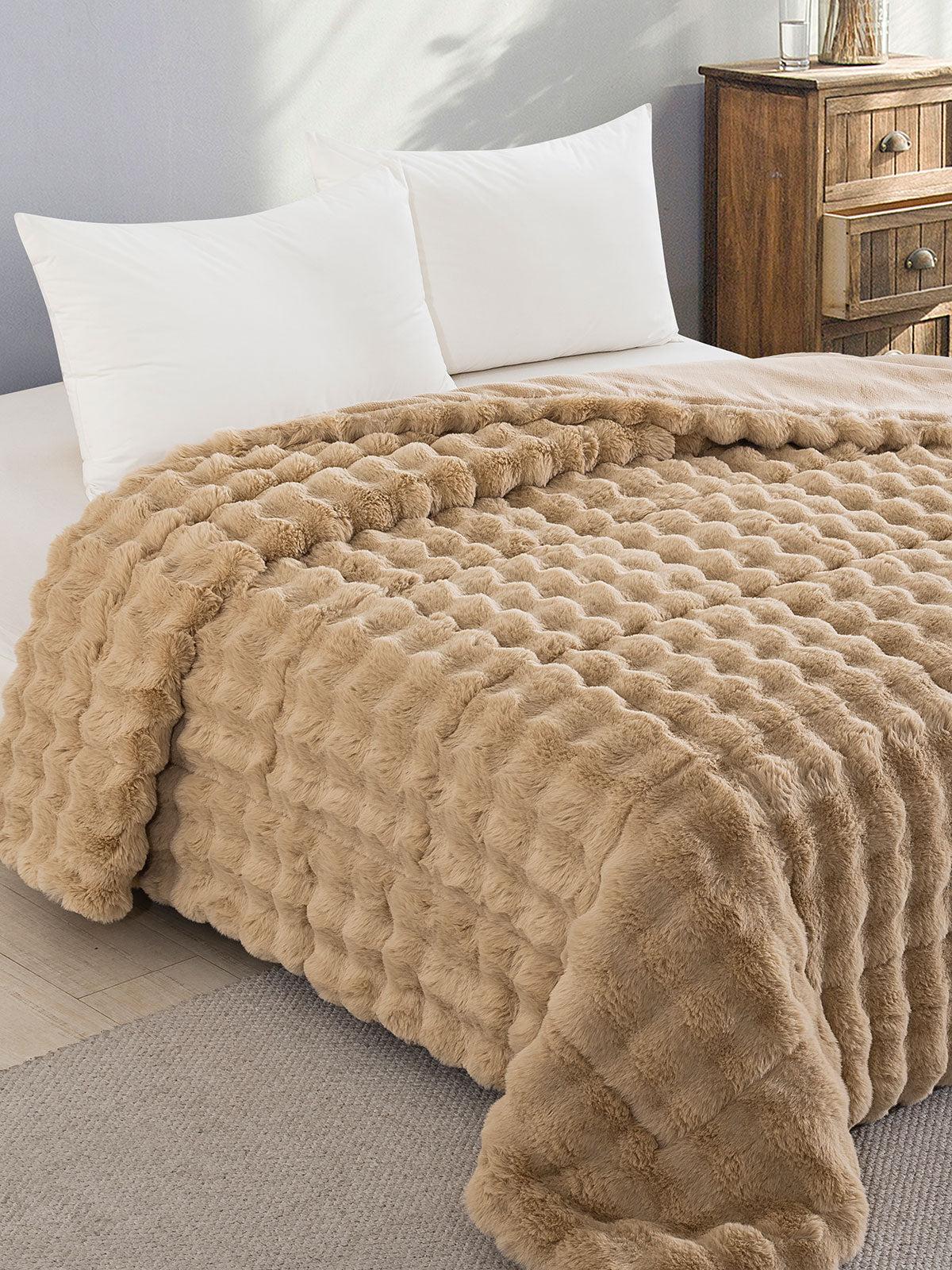 Κουβερτοπάπλωμα Rabbit Beige Υπέρδιπλο 220x240εκ