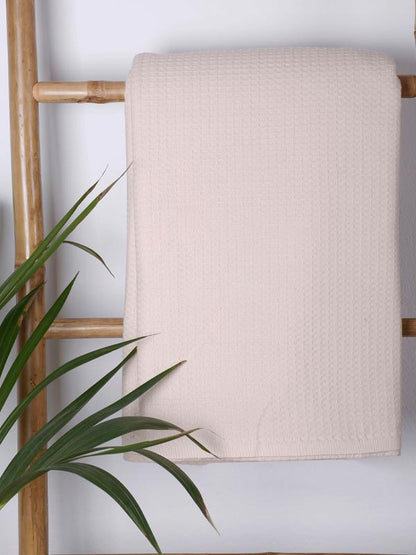 Κουβέρτα Πικέ Cotton Beige King Size 240x260εκ