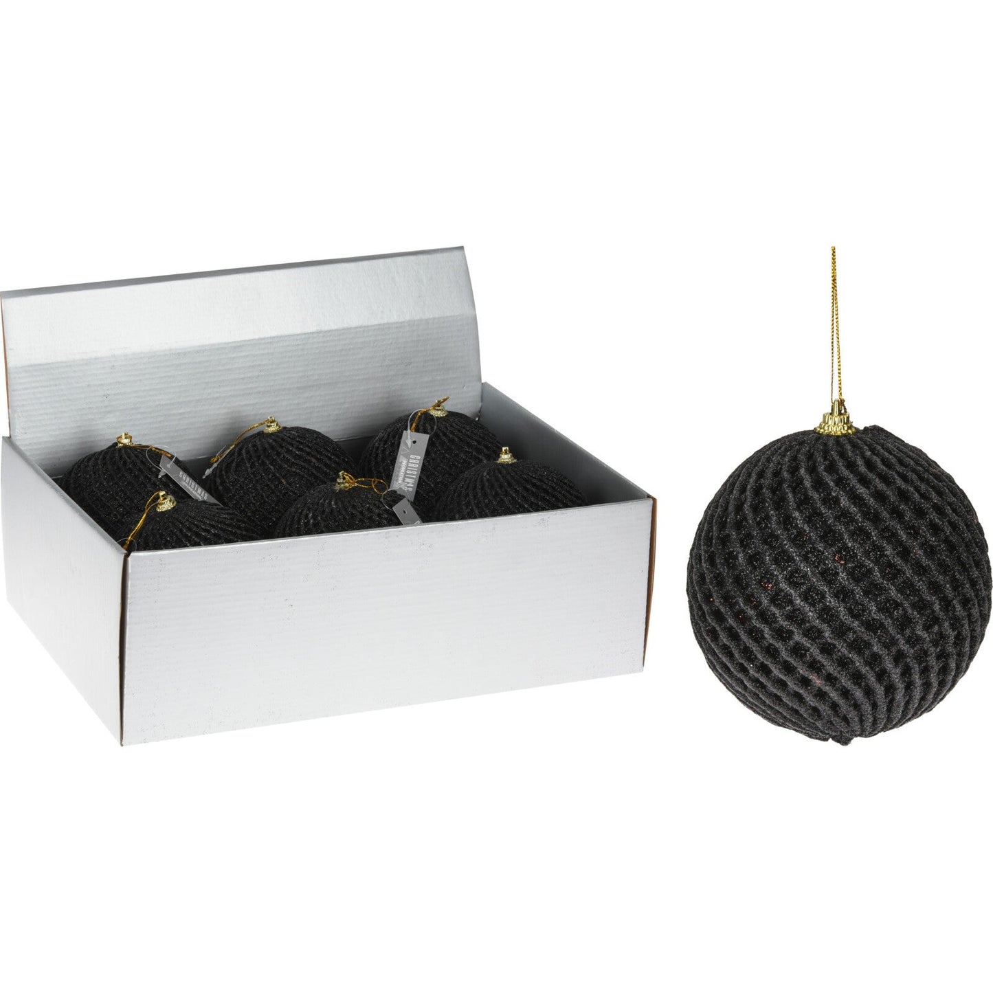 Μπάλα Μαύρη με Glitter 12εκ