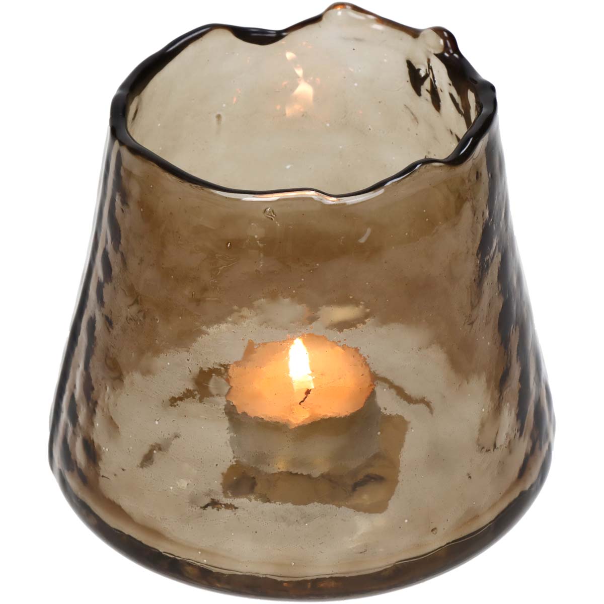 Κηροπήγιο Καφέ 13x13x12