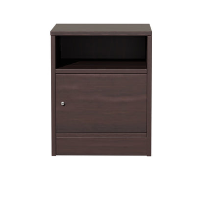 Κομοδίνο Foly με Ένα Ντουλάπι Καρυδί 40x40x50