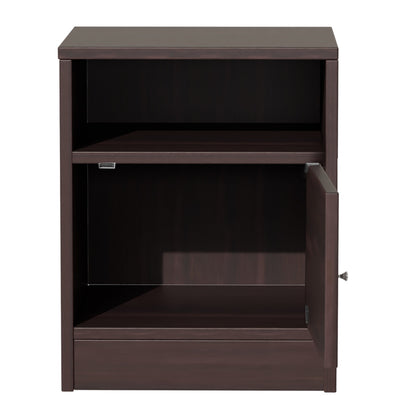 Κομοδίνο Foly με Ένα Ντουλάπι Καρυδί 40x40x50