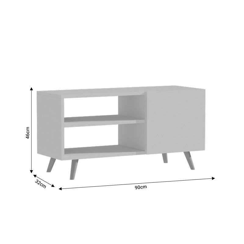 Έπιπλο Τηλεόρασης Ellon Μελαμίνης Sonoma-Λευκό 120x40x41