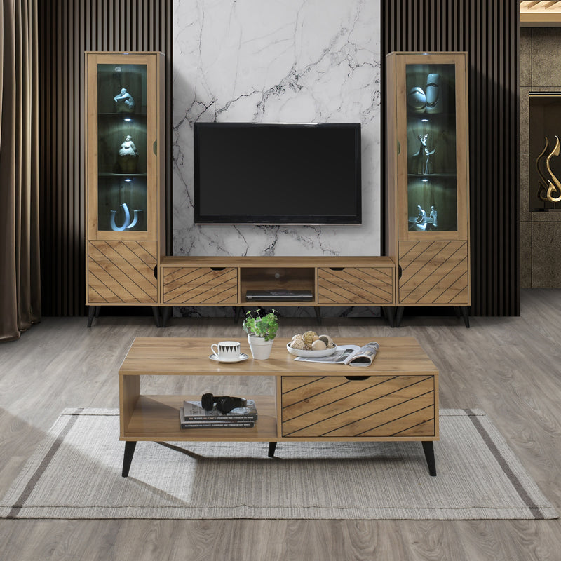 Έπιπλο Τηλεόρασης Thelma Sonoma Μελαμίνης 150x40x41.6